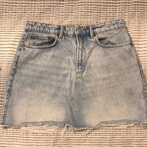 Zara High Waisted Denim Skirt